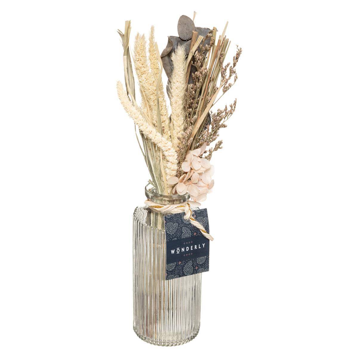 Bouquet de fleurs séchées WONDER rose clair, ATMOSPHERA
