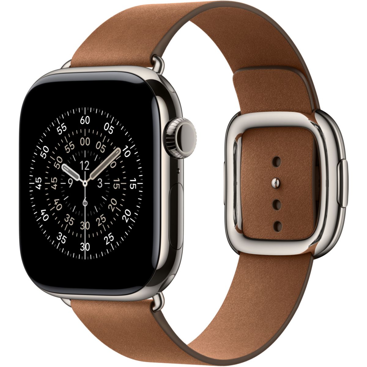 Bracelet 42 mm - Large Boucle moderne caramel marron, APPLE