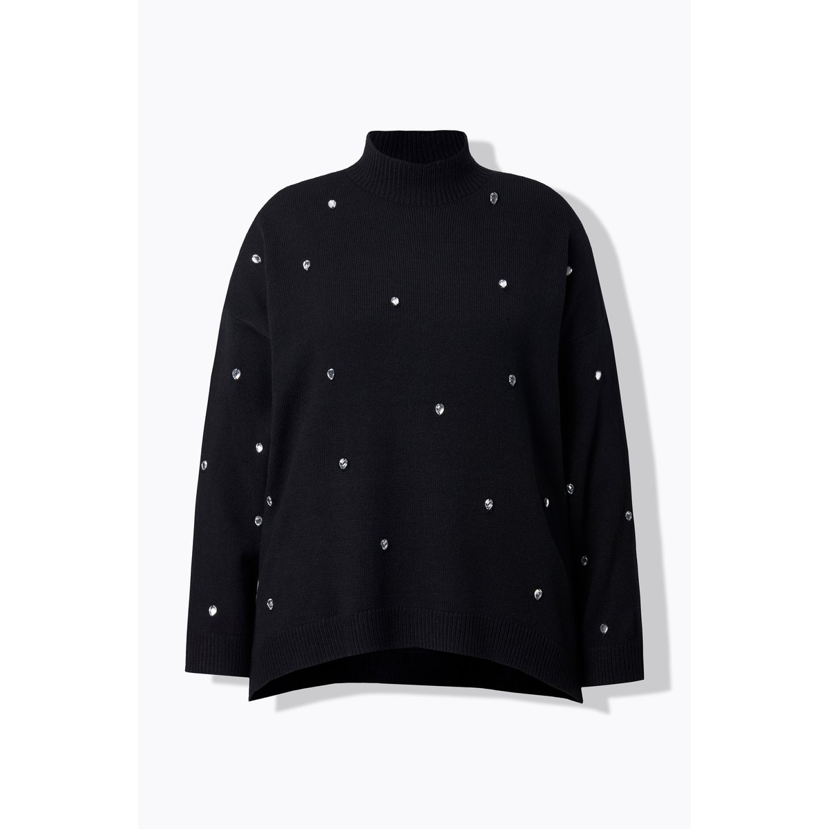 Pull à strass oversize noir, ULLA POPKEN