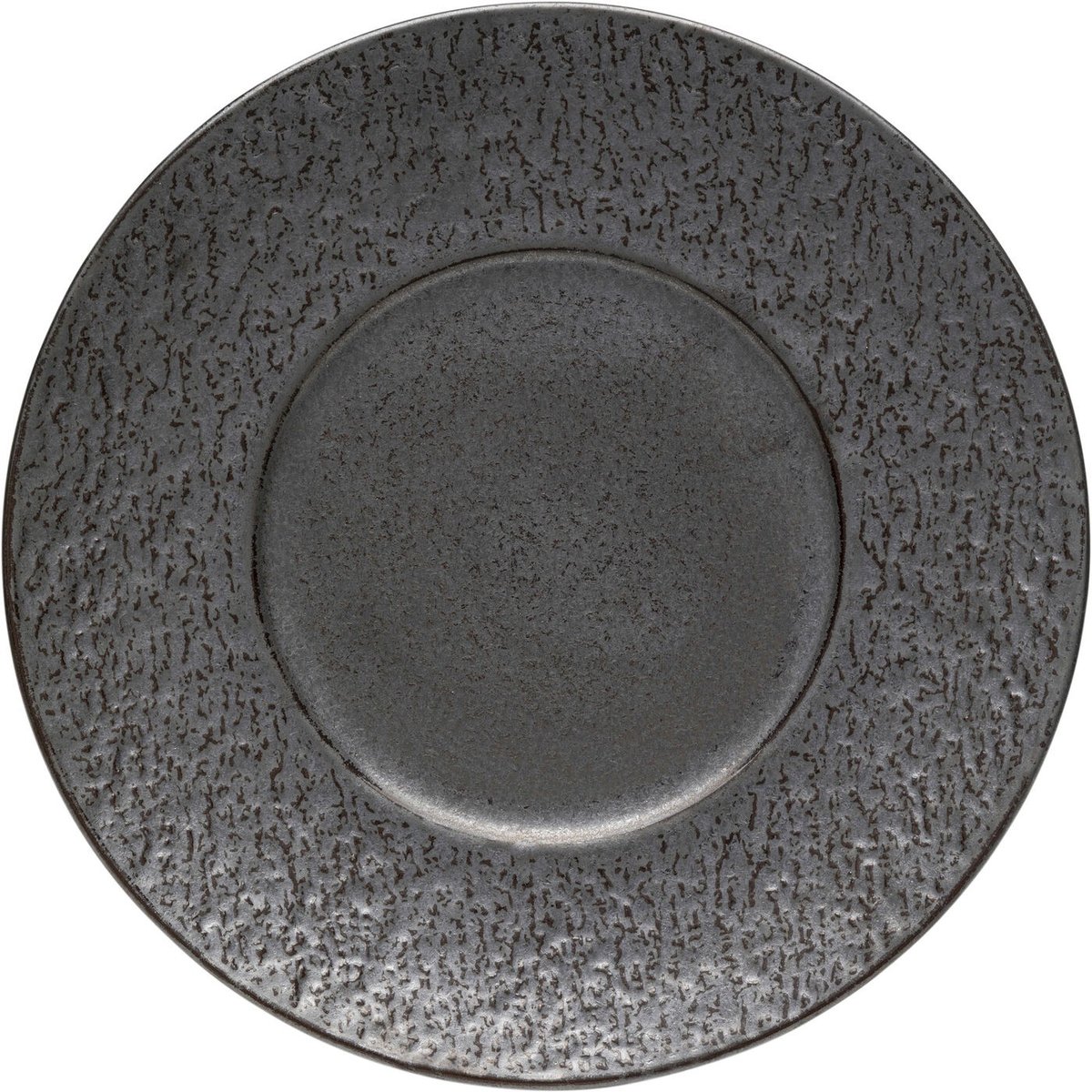 Lot de 4 assiettes plates, COSMOS noir, KARE DESIGN