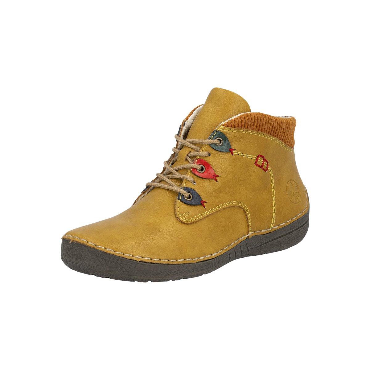 Basket Montante à Lacets Raposa jaune, RIEKER