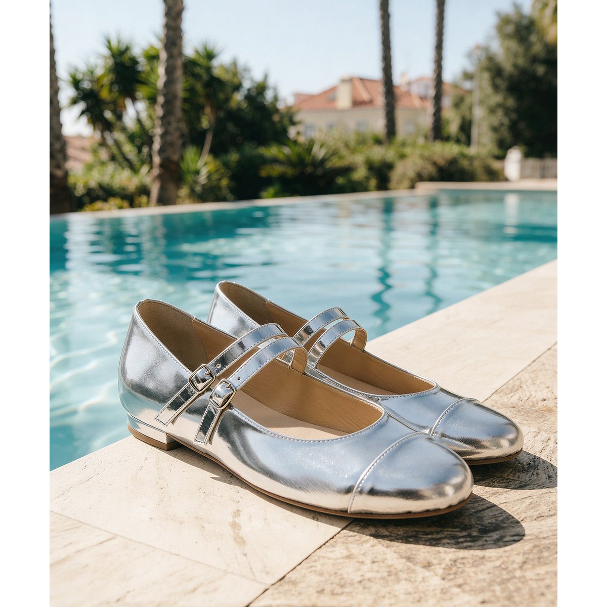 Ballerines MEREDITH miroir argent, FINSBURY