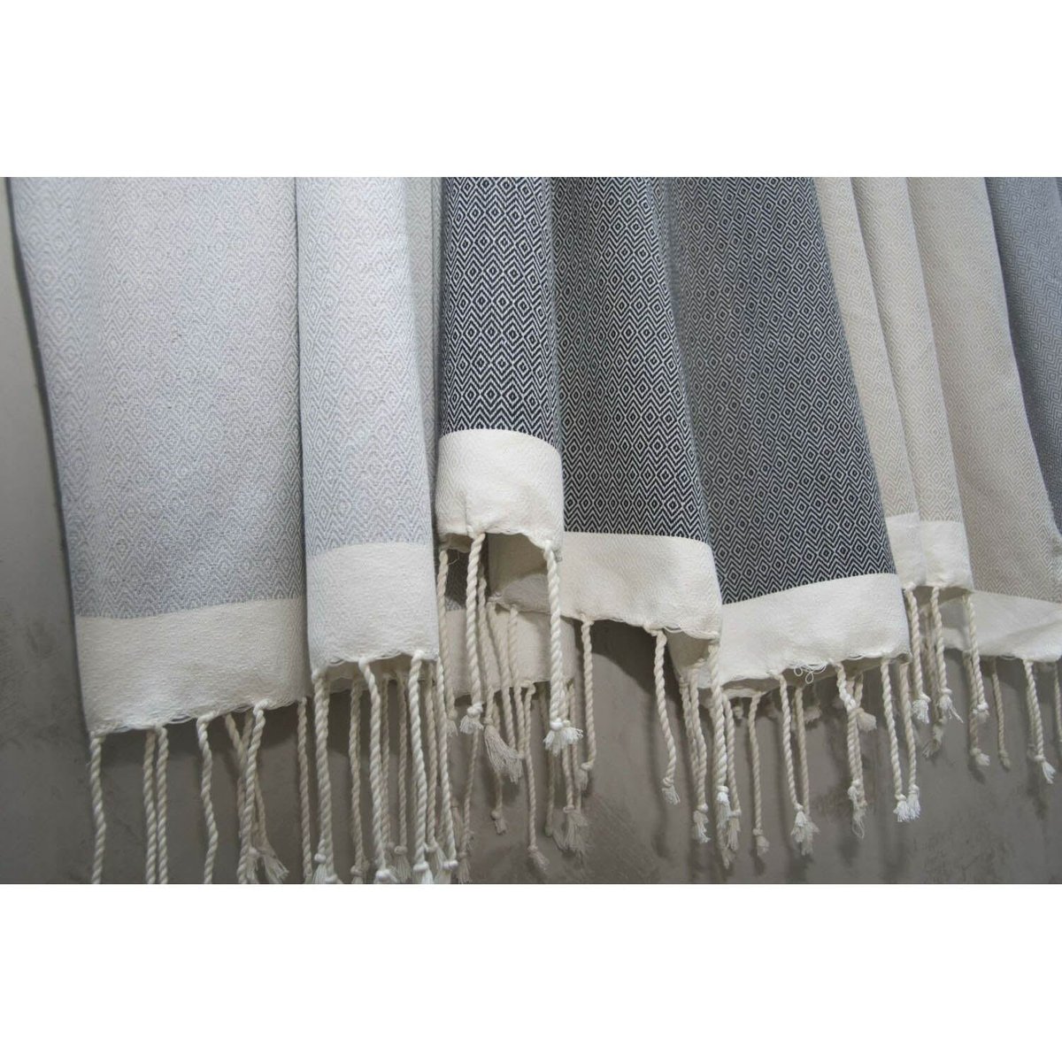 Plaid coton COURCHEVEL gris perle / écru, FEBRONIE