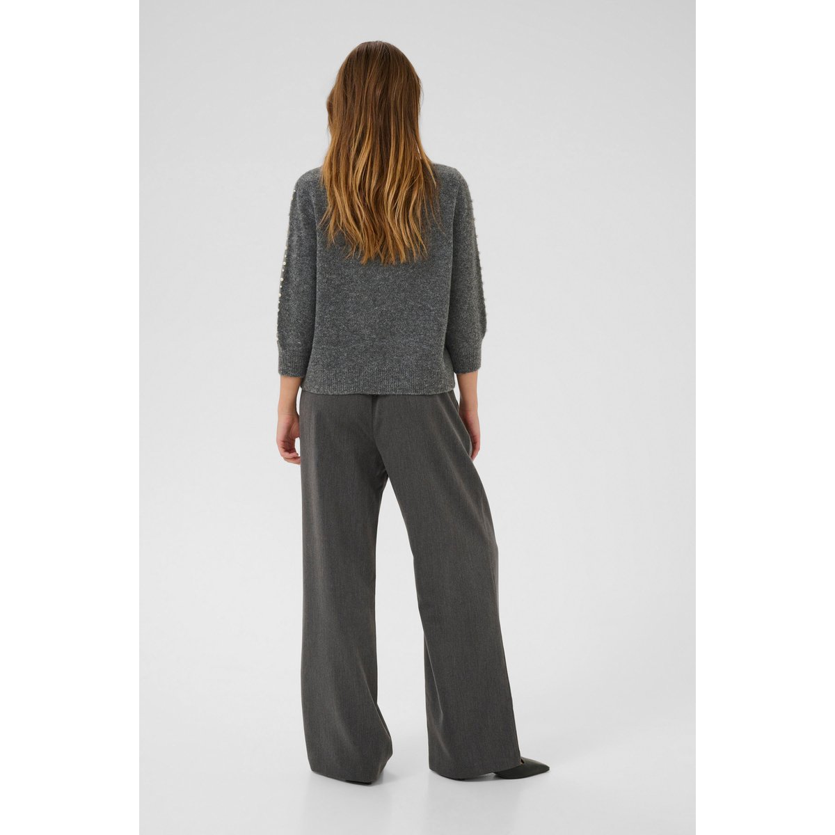 Pullover tricoté gris grey melange, KAFFE