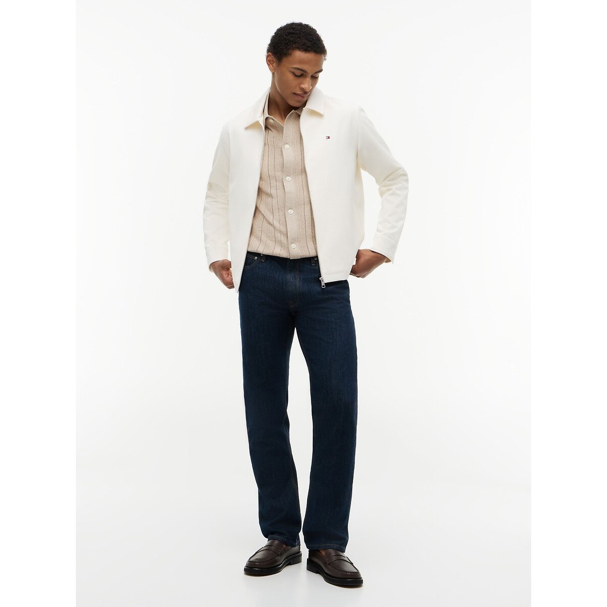 Jeans direitos ganga escura, TOMMY HILFIGER