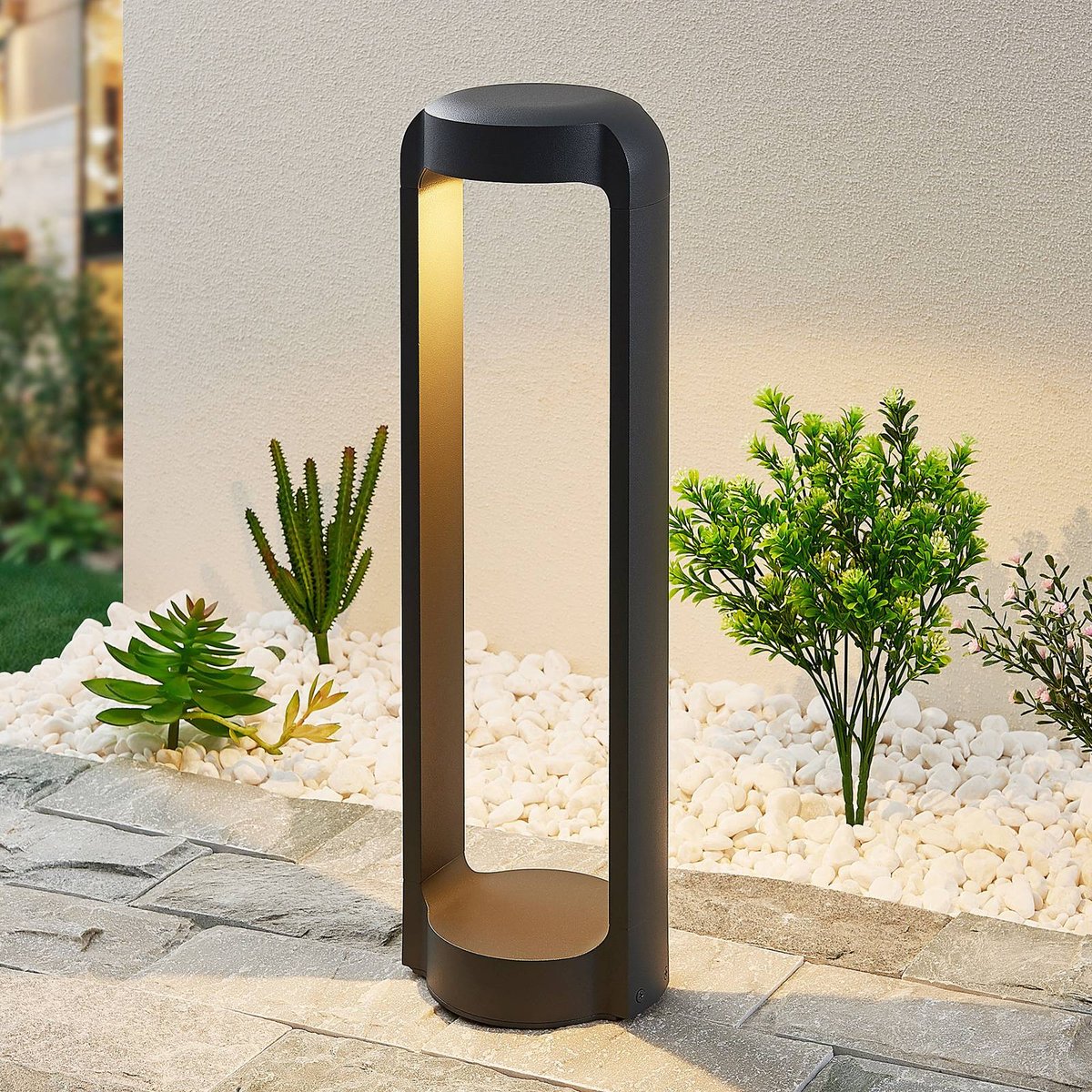 Luminaire extérieur en aluminium moderneLED anthracite, LUCANDE