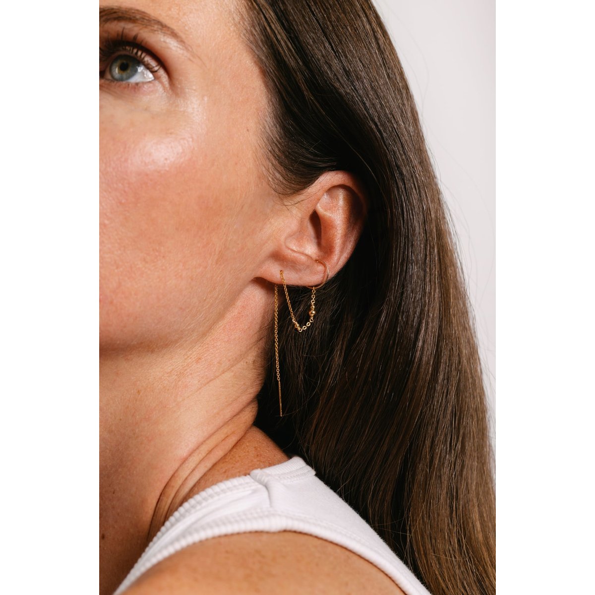 Bijou d'oreille Satellite - Or argent / tanzanite, YAY PARIS