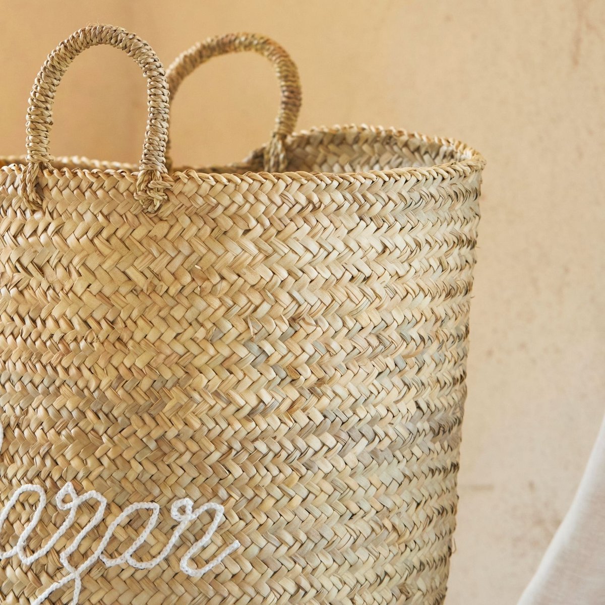 Grand panier BAZAR XL - LOJI blanc, HOME MAISON