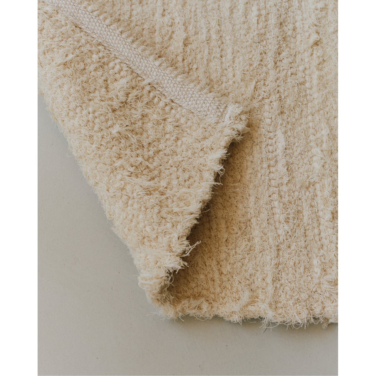 Tapis en tissus naturels beige 100x150 cm beige, HANNUN
