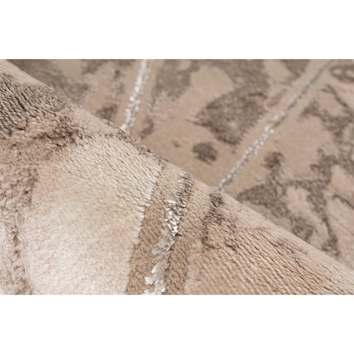 Tapis d'intérieur rectangulaire, Mineral beige sable effet marbre taupe, ARTE ESPINA