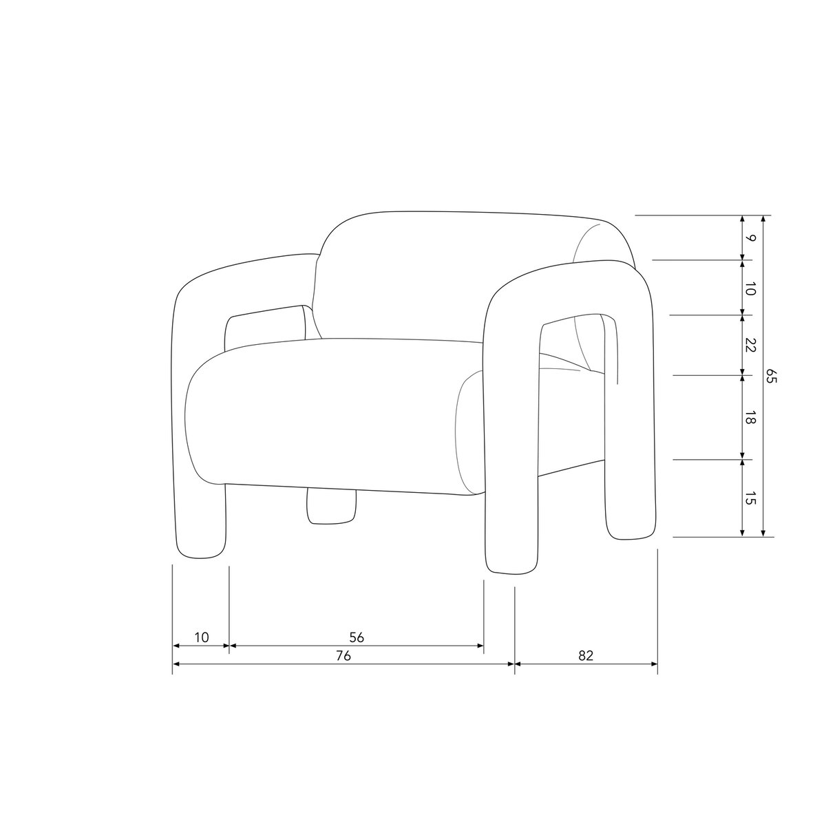 Fauteuil en velours LENNY or/jaune, WOOOD