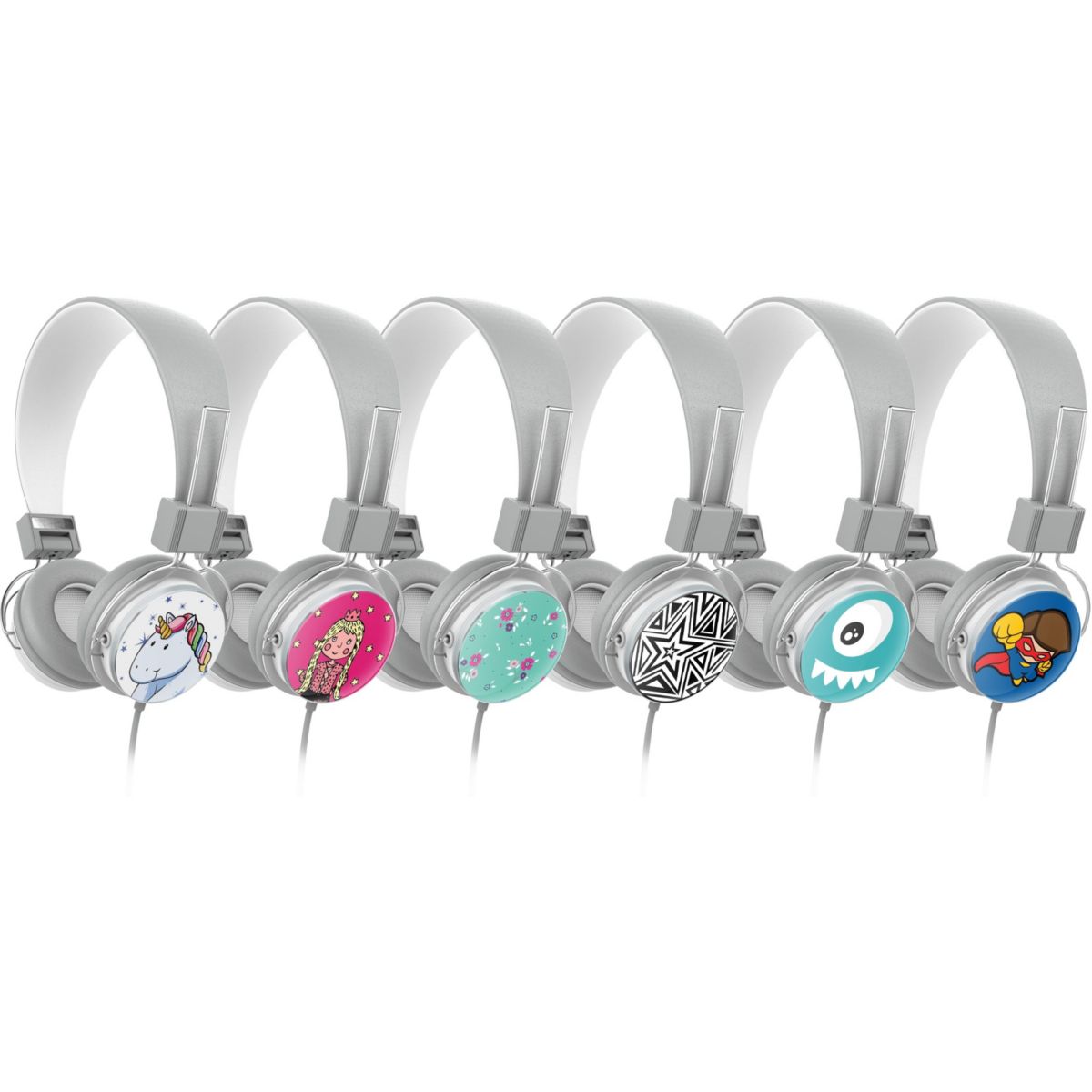 Casque Kidimix enfant 3-10 ans personnalisable blanc, ESSENTIEL B