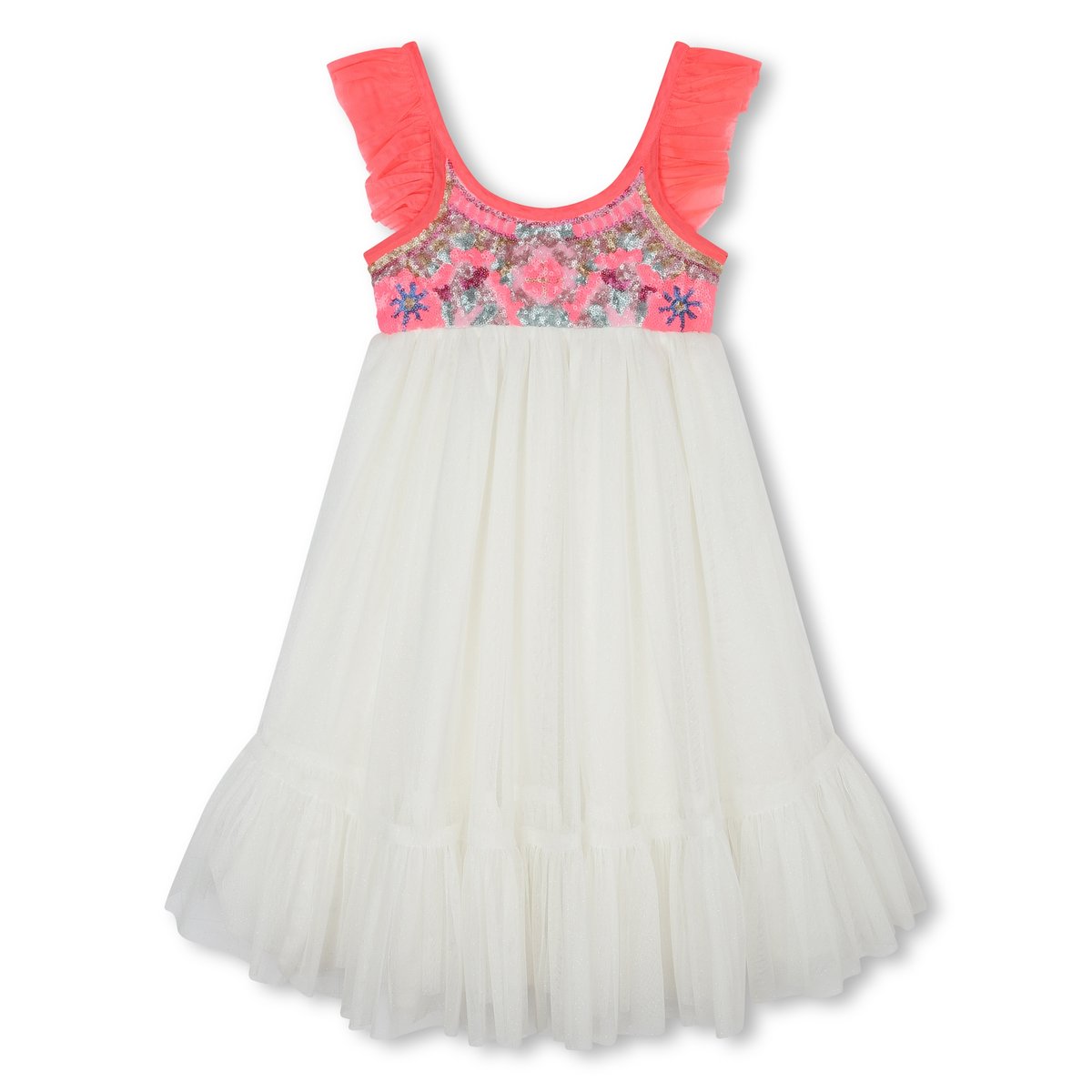 Robe de cérémonie en tulle blanc, BILLIEBLUSH