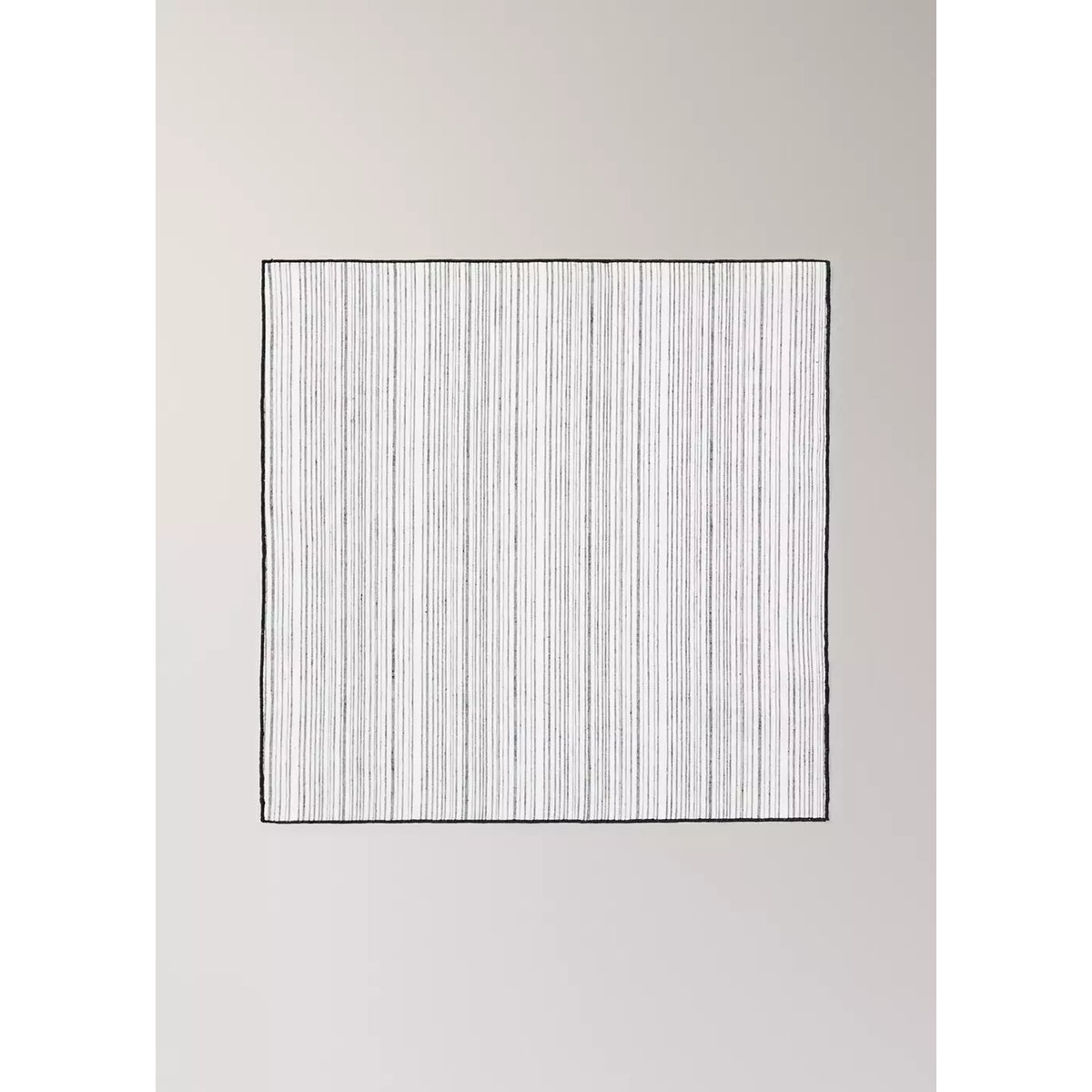 Lot de 2 serviettes de table coton rayures gris foncé, MANGO HOME
