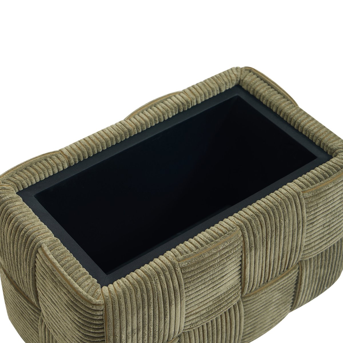 Banc avec rangement, velours côtelé, VANERN vert, NORDLYS