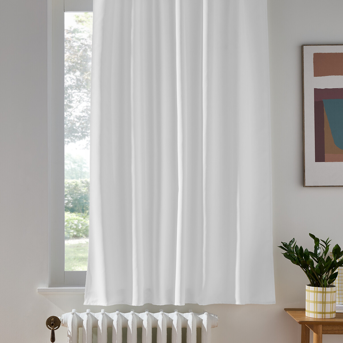 Rideau radiateur occultant œillets Voda blanc, LA REDOUTE INTERIEURS