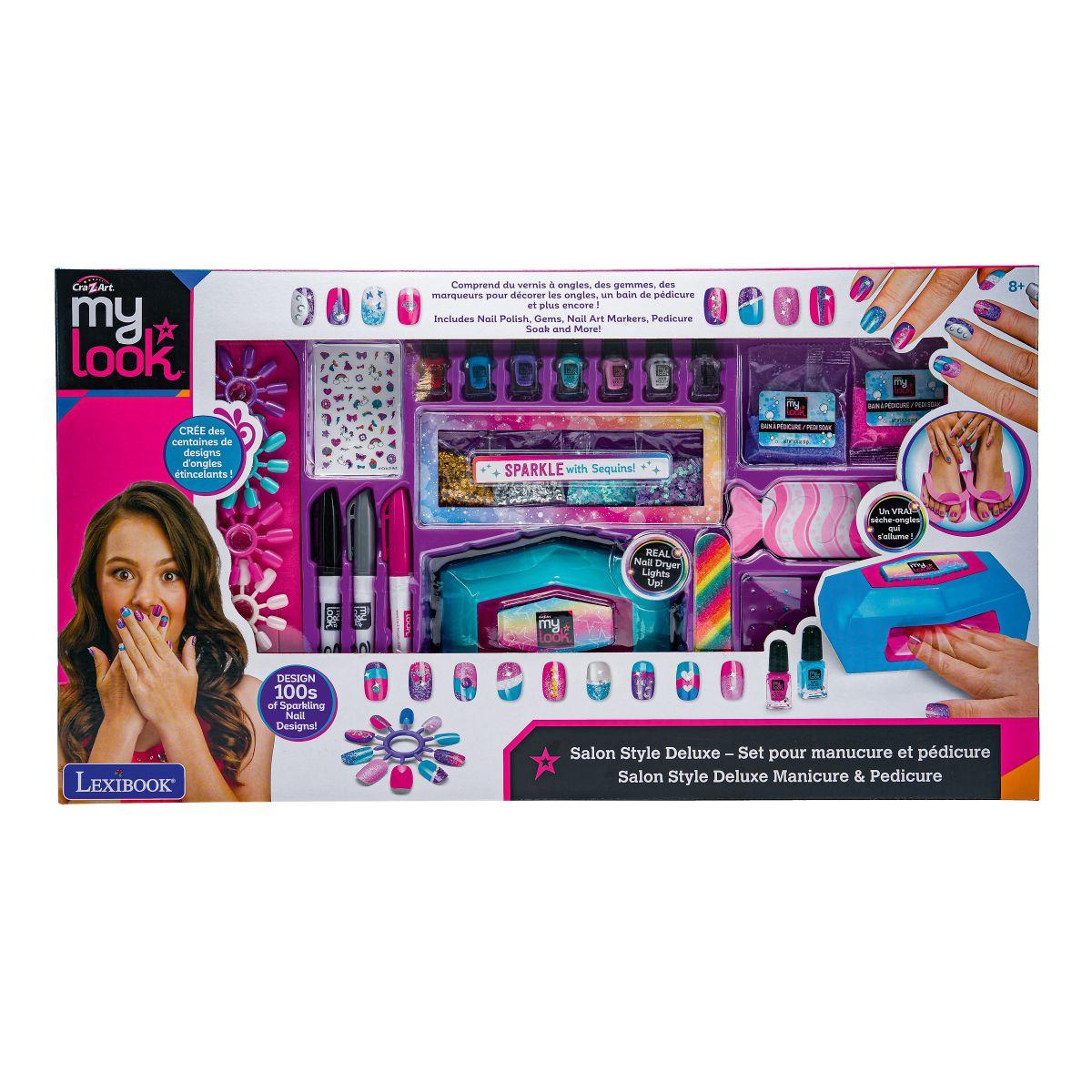 Salon Style Deluxe – Set pour manucure et pédicure multicolore, LEXIBOOK