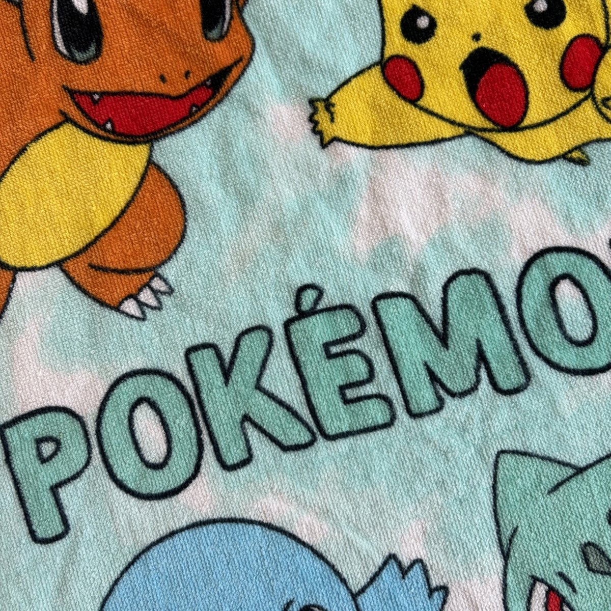 Cape de bain imprimée 100% coton, GREEN vert, POKEMON