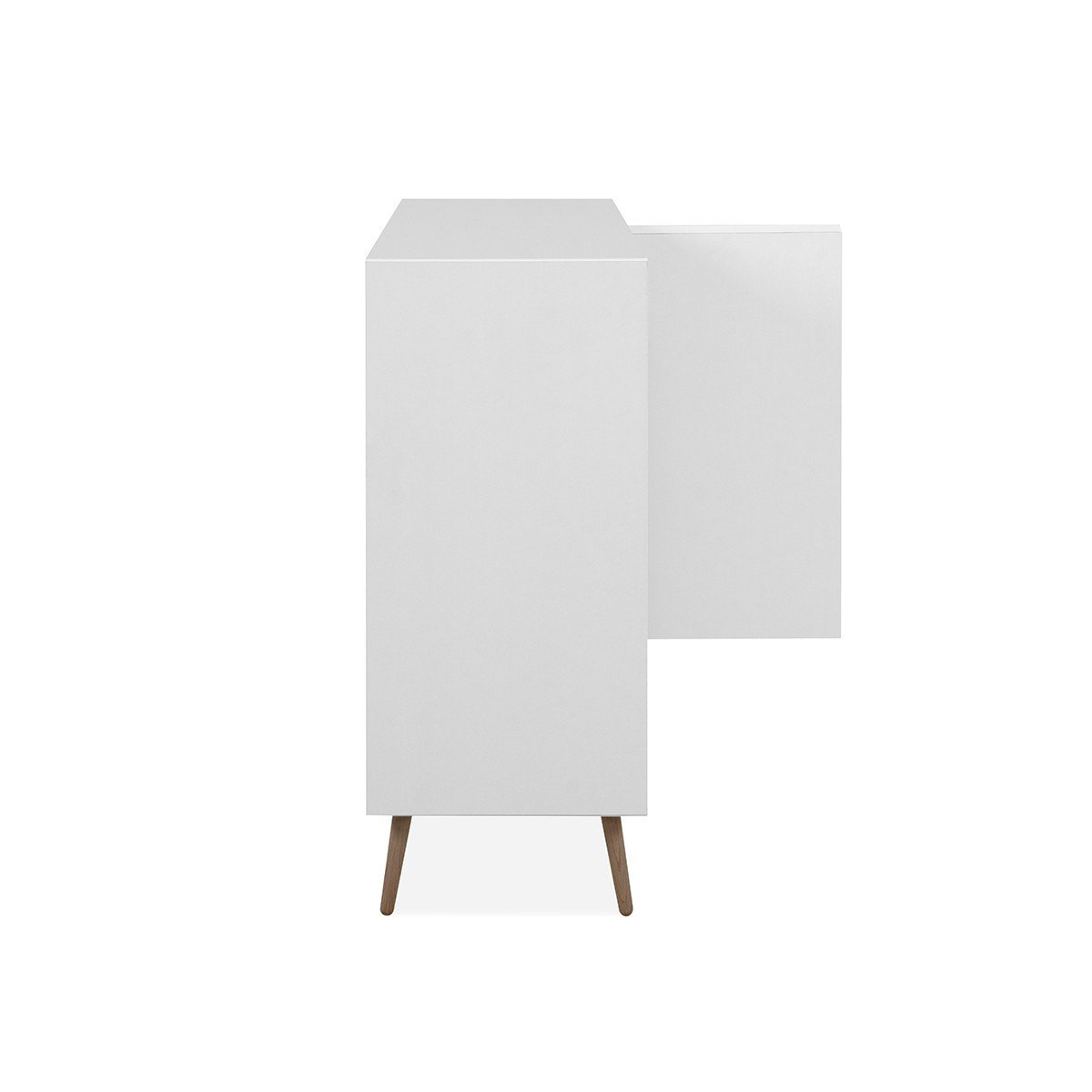 Buffet 2 Portes L90 cm - ARONA chêne artisan / blanc, CALICOSY