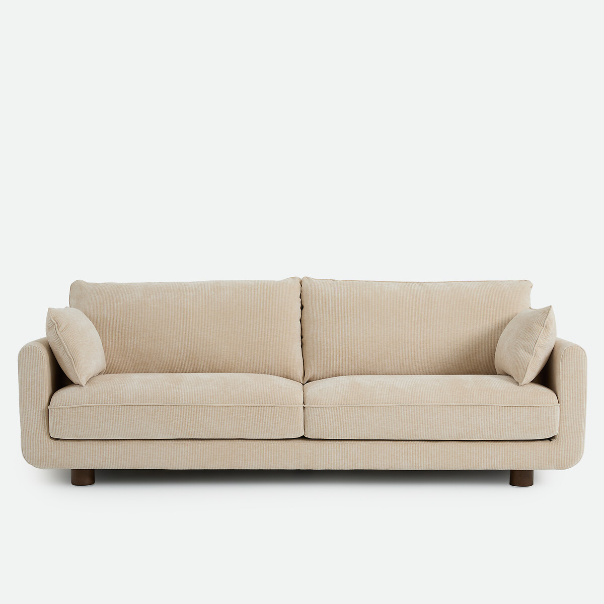 Canapé droit 2, 3, 4 ou 5 places, en velours côtelé gaufré, EMILIO beige, LA REDOUTE INTERIEURS