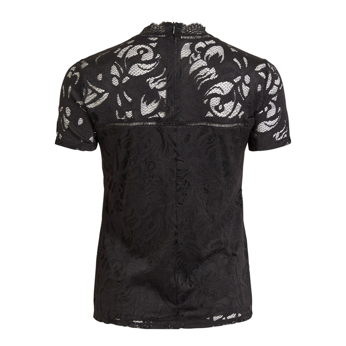 Blouse Col Montant, Dentelles noir, VILA