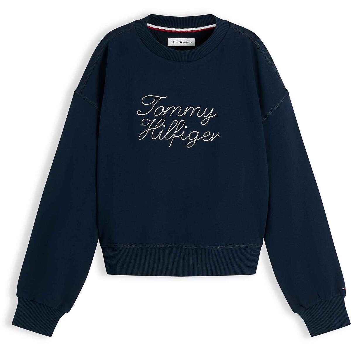 Sudadera con cuello redondo azul marino, TOMMY HILFIGER