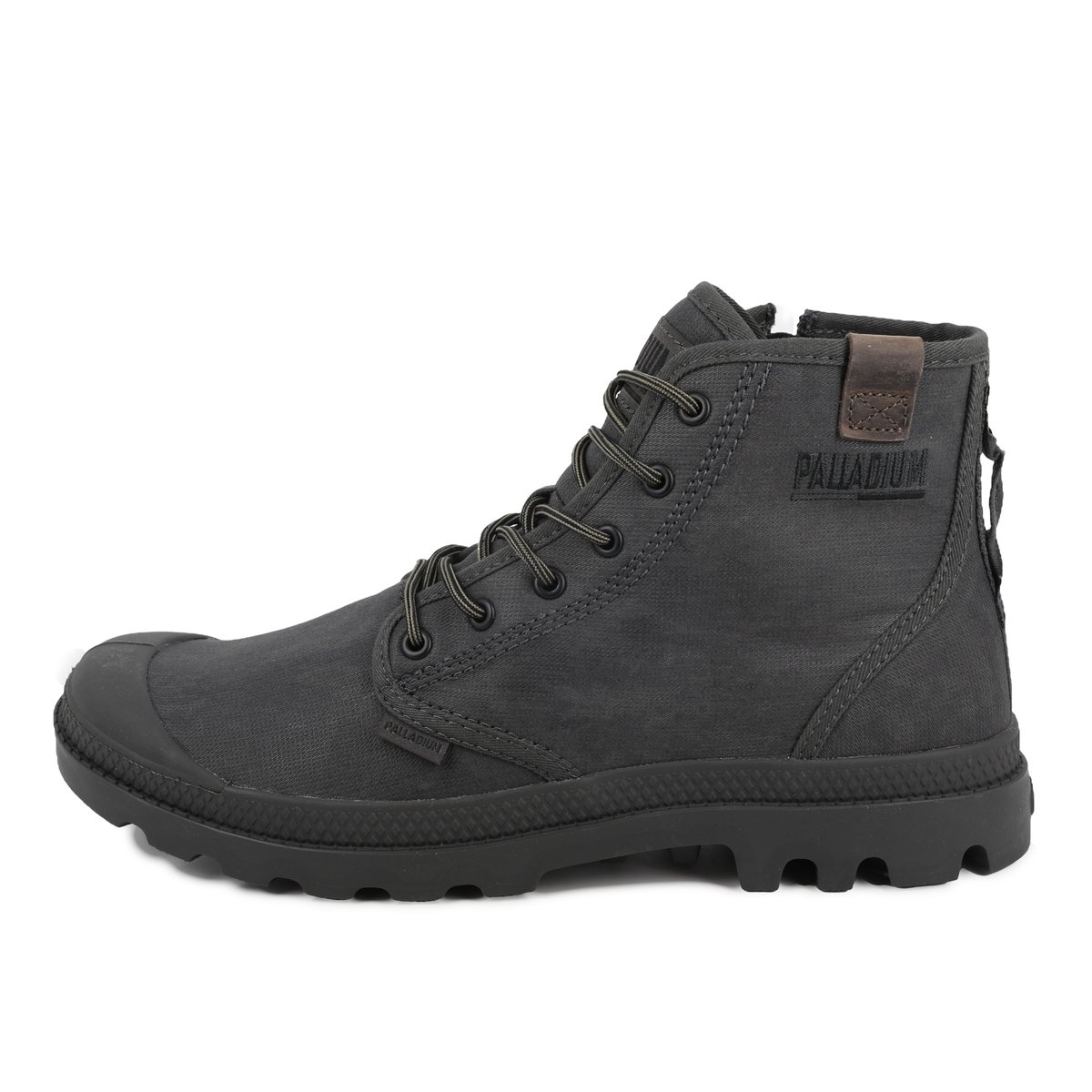 Baskets montantes en coton PAMPA PINE WAX gris-beluga, PALLADIUM