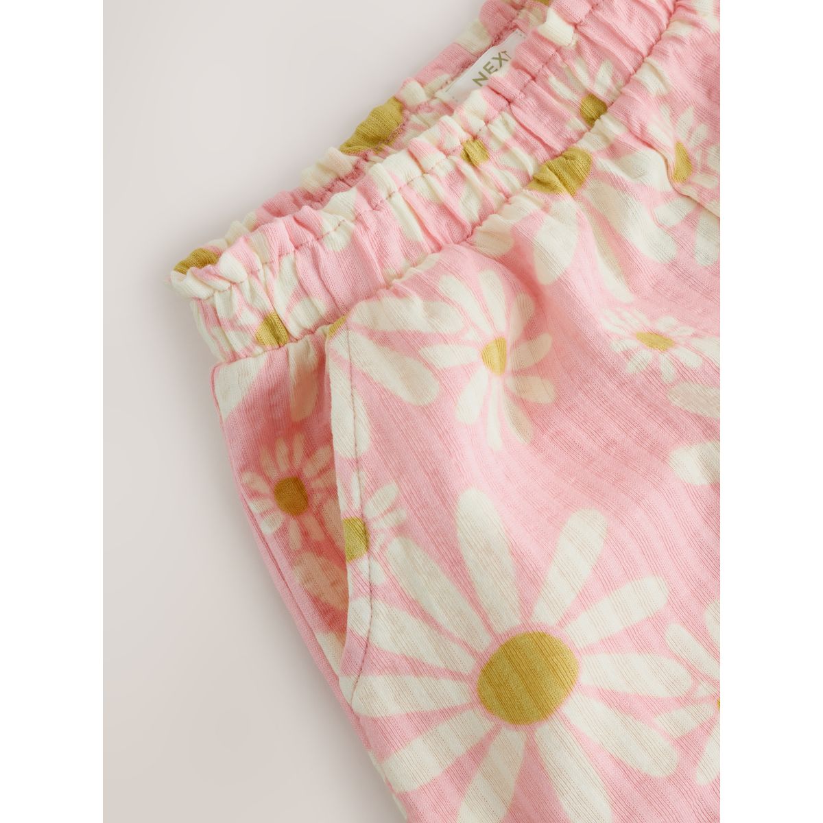 Short texturé fleur rose, NEXT
