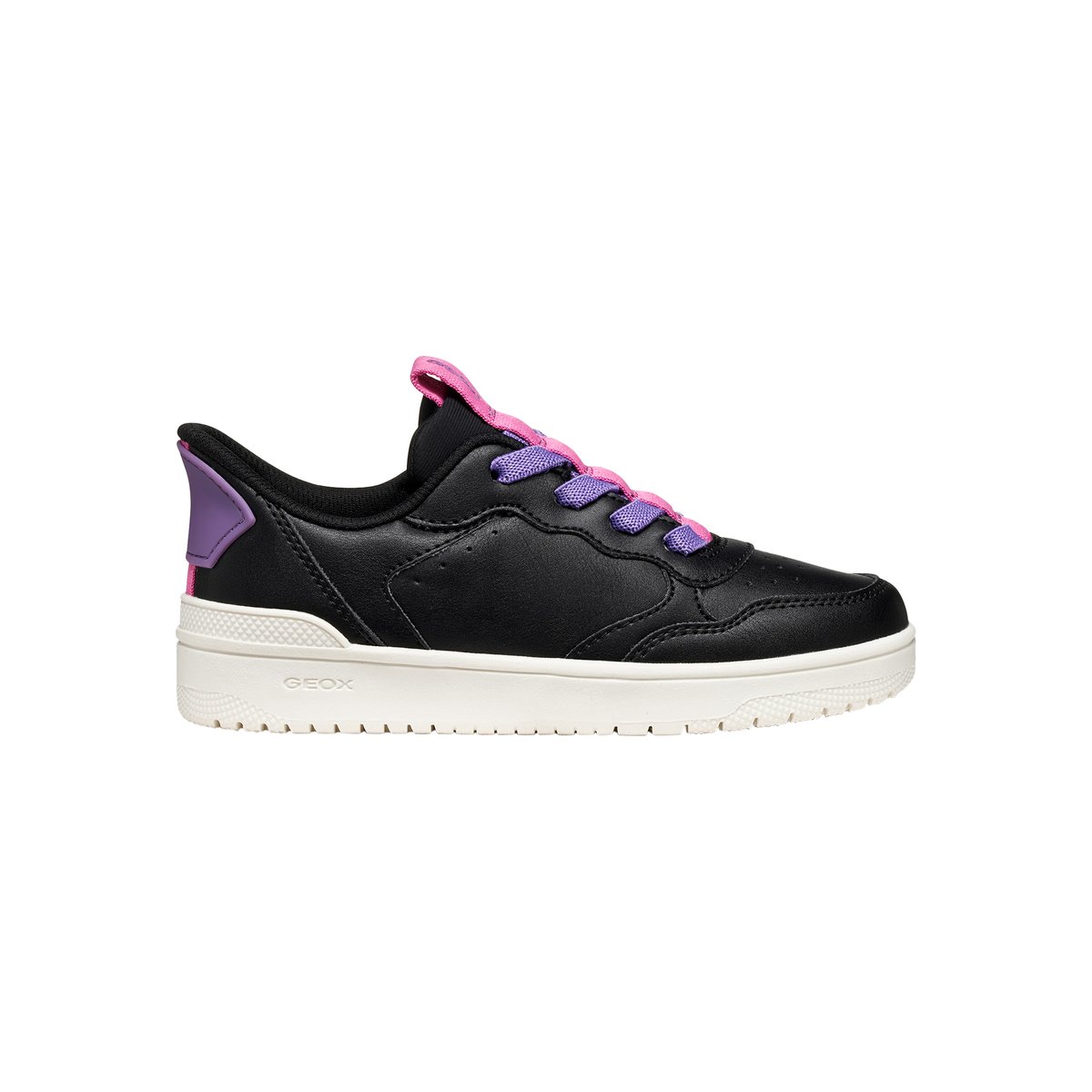 Basket Basse à Lacet Washiba Fast In Geobuck noir fuchia, GEOX