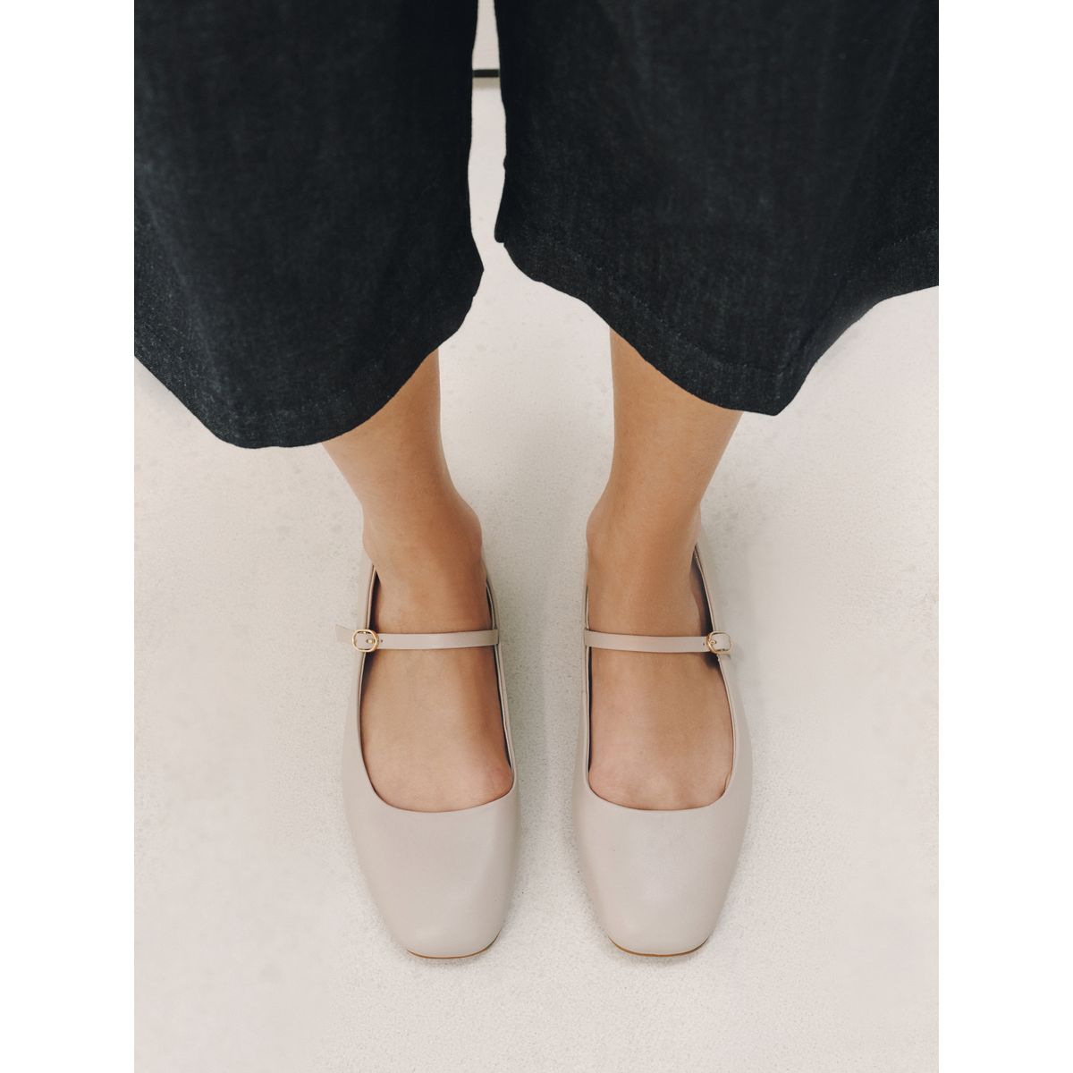 Babies à bout carré en cuir forever comfort® os, NEXT