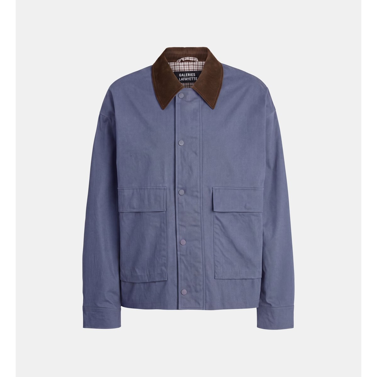 Blouson droit rarbo en coton déperlant bleu nuit, GALERIES LAFAYETTE