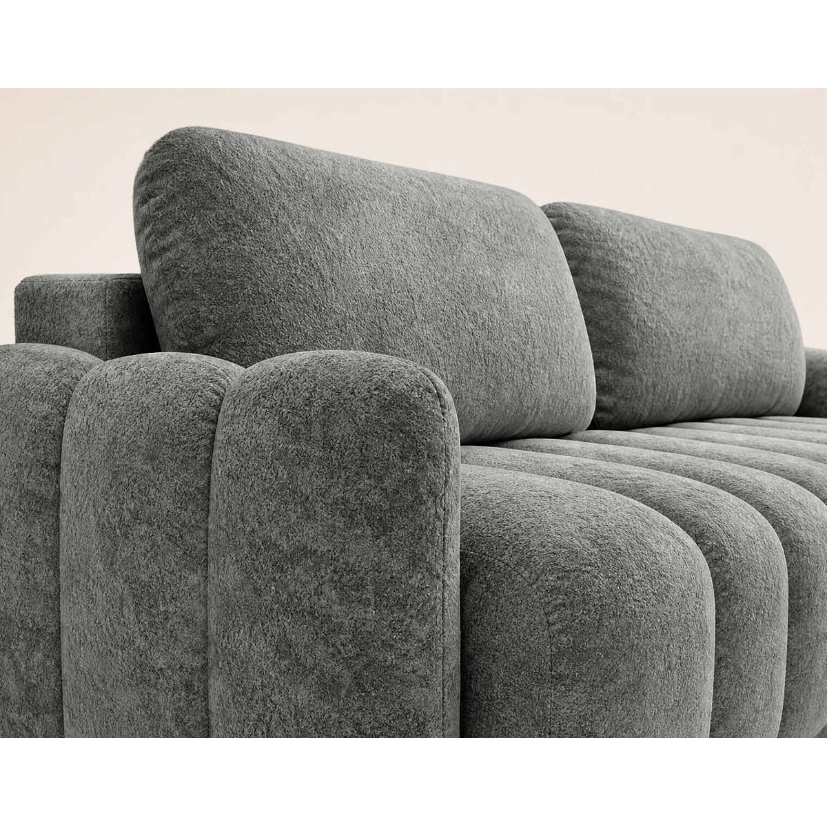 Canapé Convertible 3 places - SILVIA gris, BEST MOBILIER