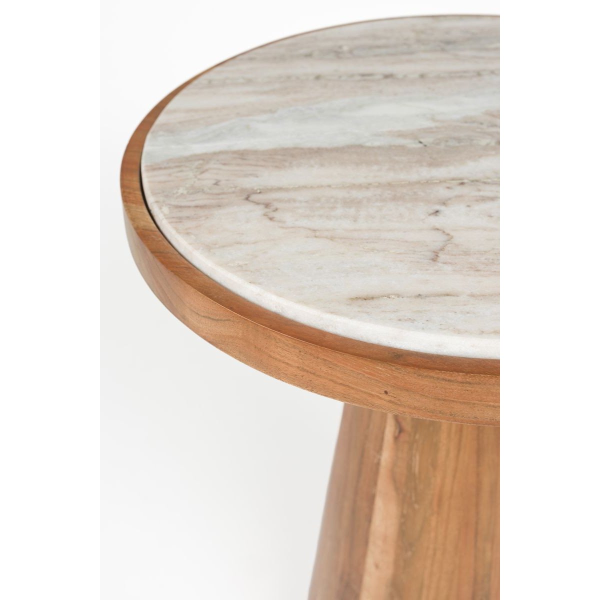 Table d'appoint ronde en bois, L.40 bois, BOITE A DESIGN