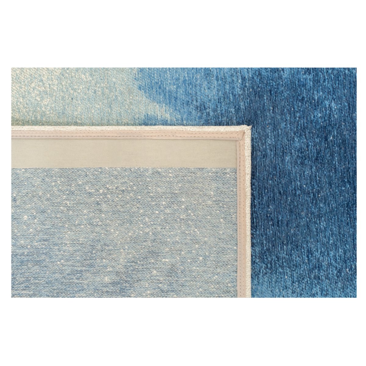 Tapis moderne tissé plat GLOBE bleu, NOVATREND