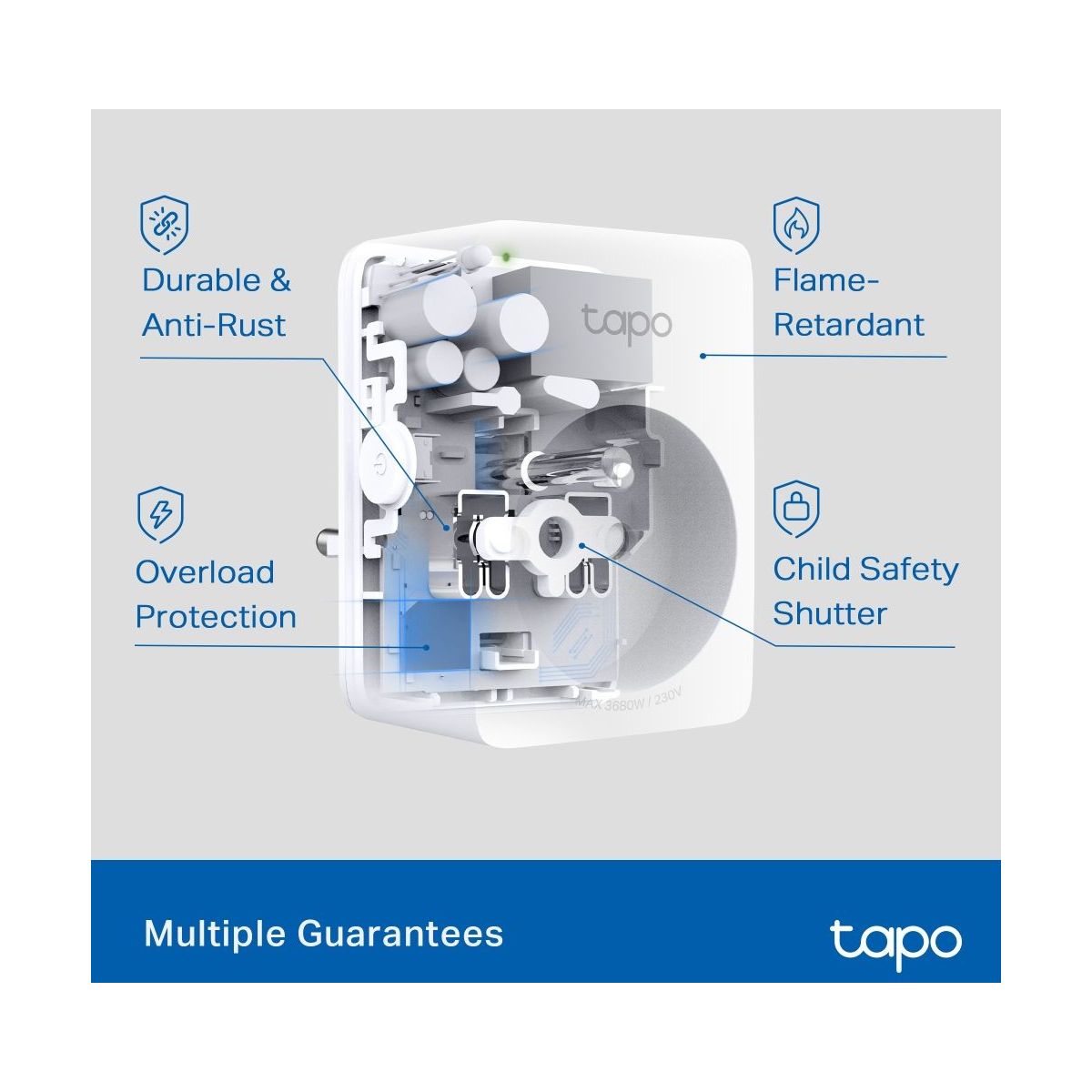 Prise connectée Pack de 2xTP11 wifi couleur unique, TP-LINK