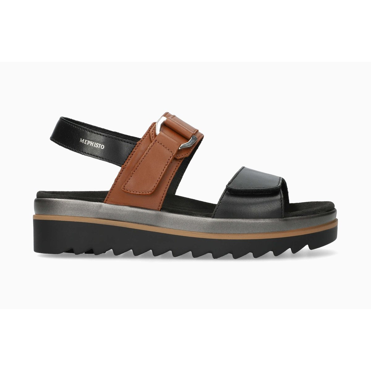 Sandales en cuir DAKOTA noir 5144, MEPHISTO