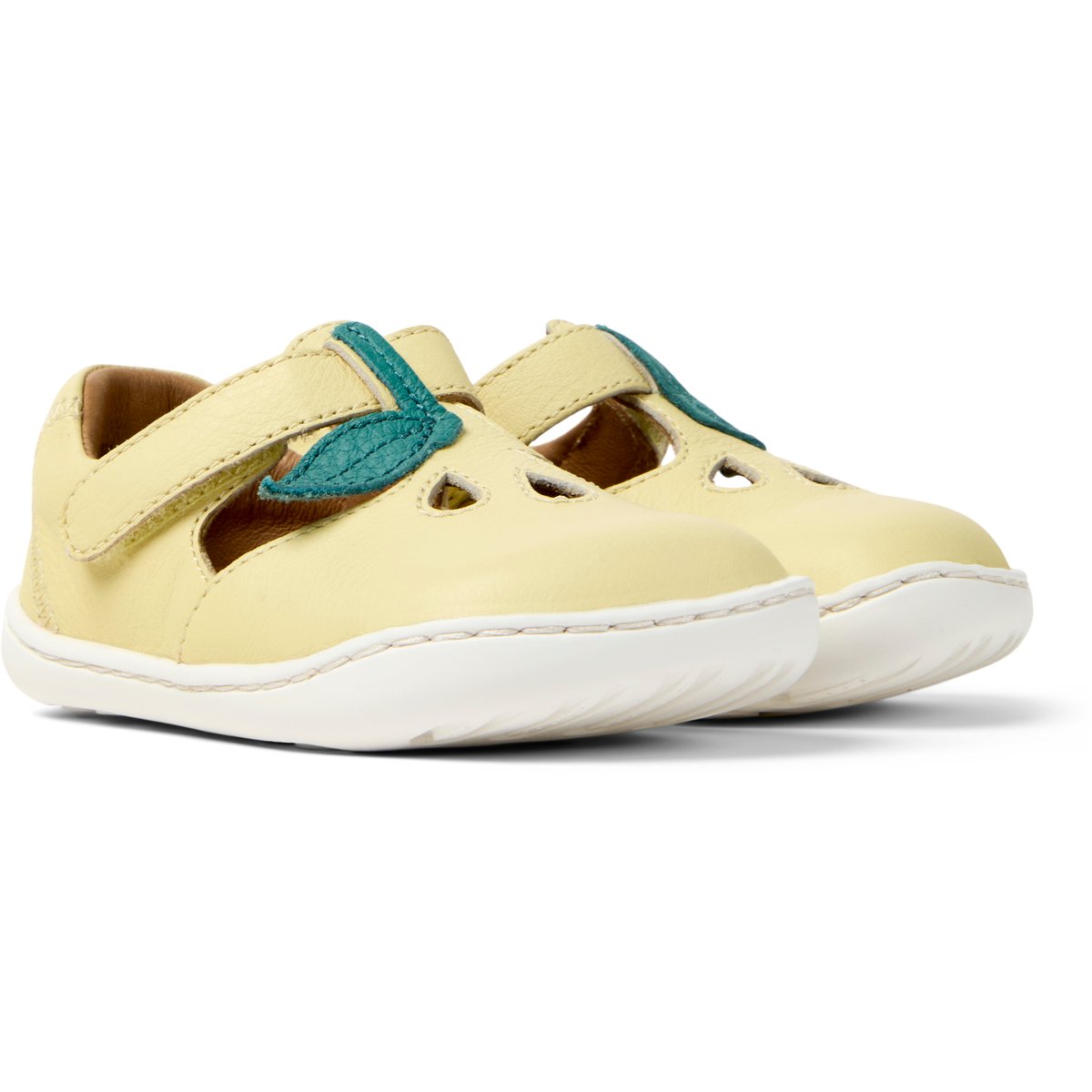 Ballerines Cuir PEU CAMI TWINS jaune pastel, CAMPER