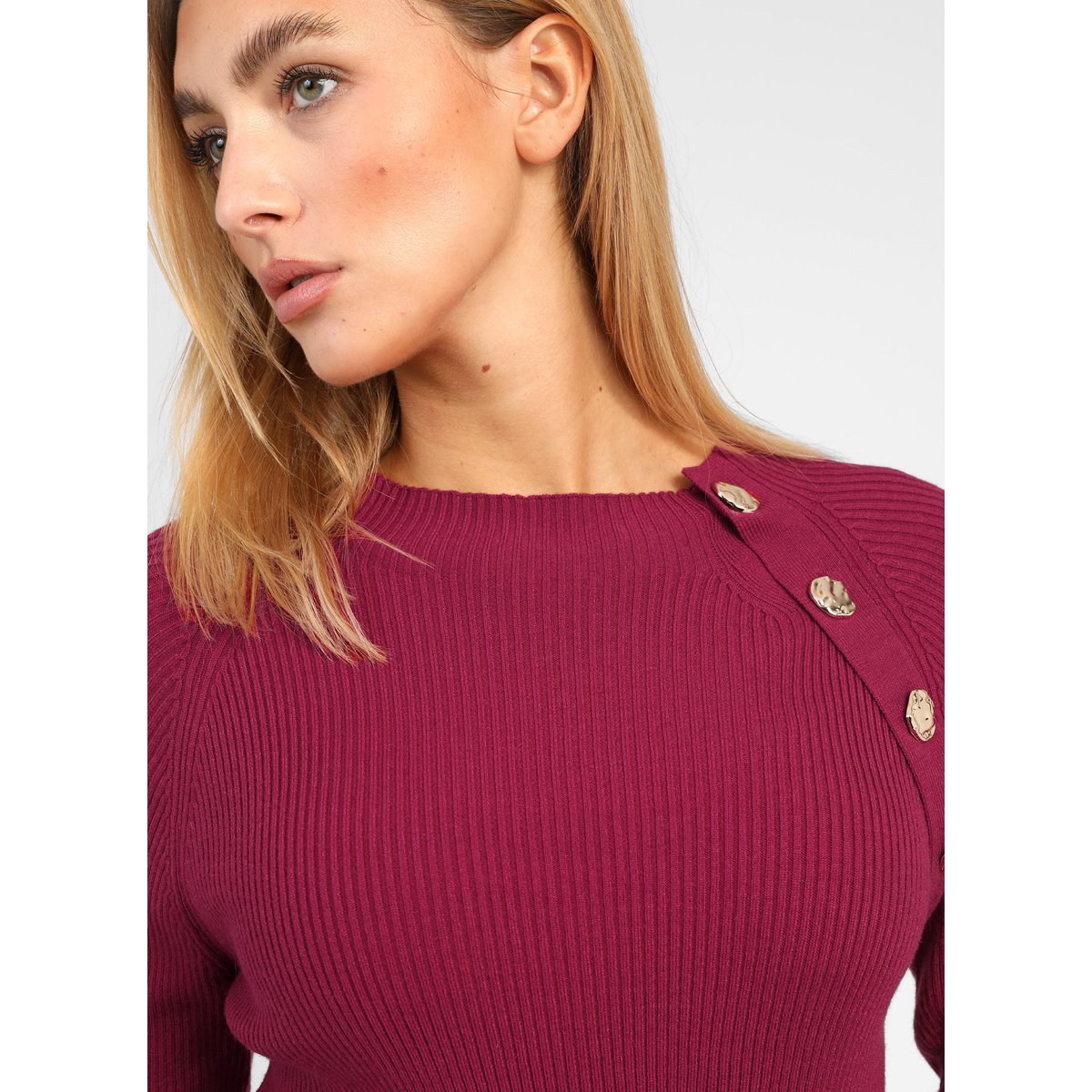 Pull NASTINE framboise, AN'GE