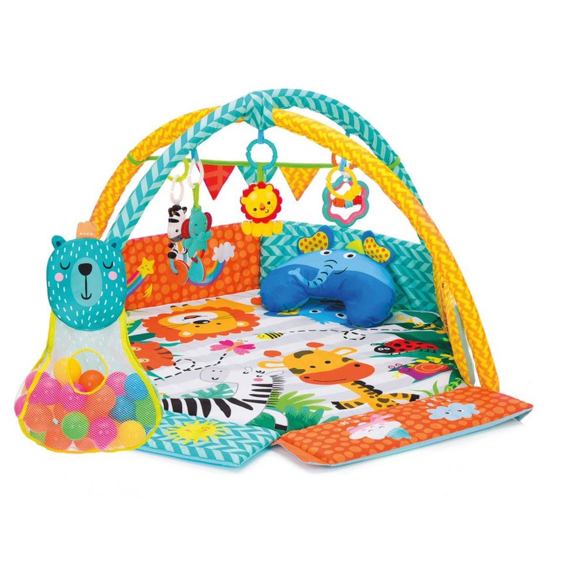 Tapis d'éveil avec arche Jungle couleur unique, FILLIKID