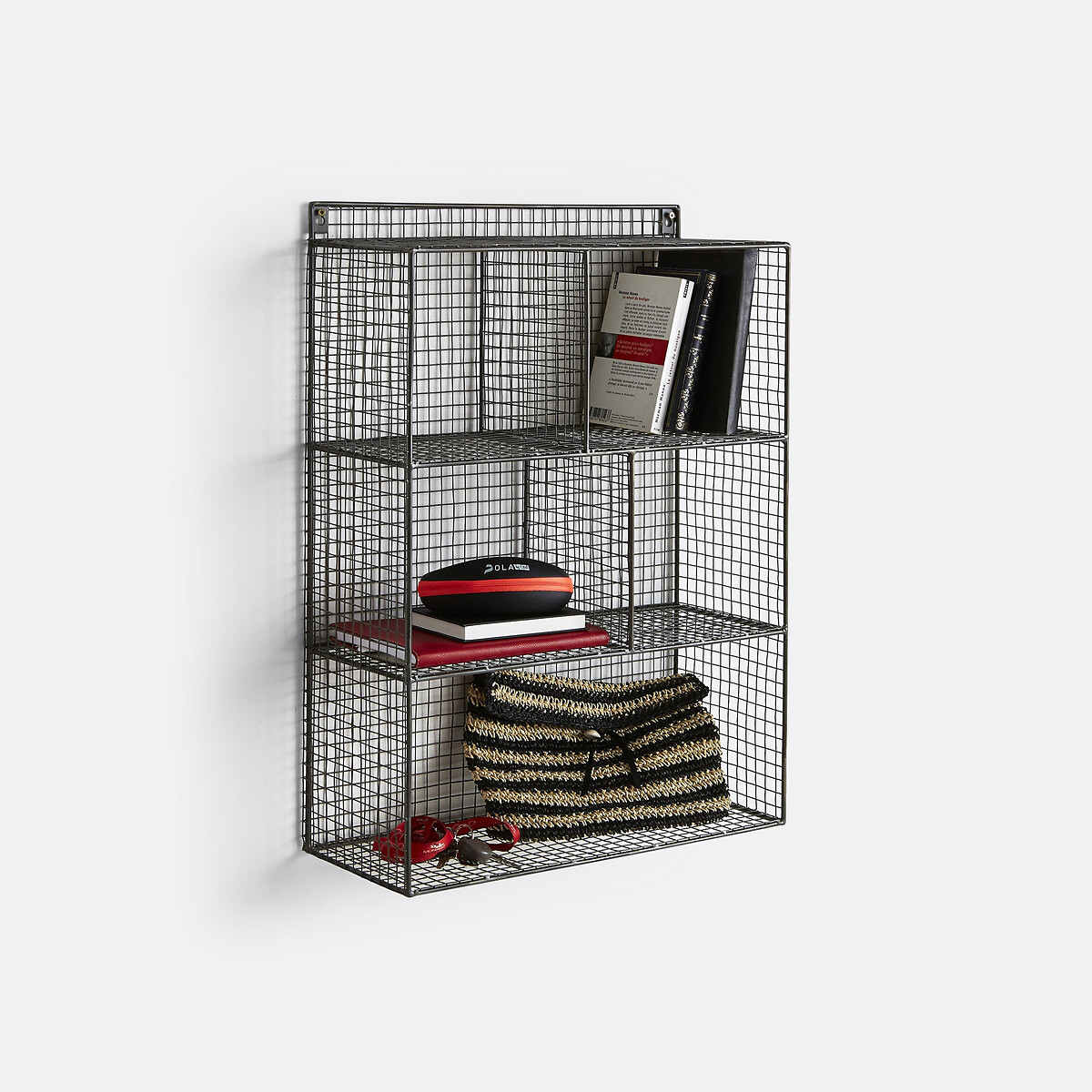 Etagère murale en métal, 5 casiers, AREGLO gris, LA REDOUTE INTERIEURS