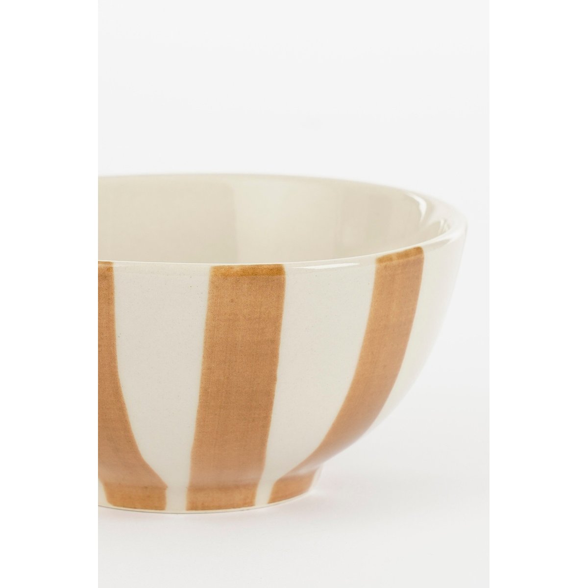 Lot de 8 bols rayés ELSIE marron, MICA DECORATIONS