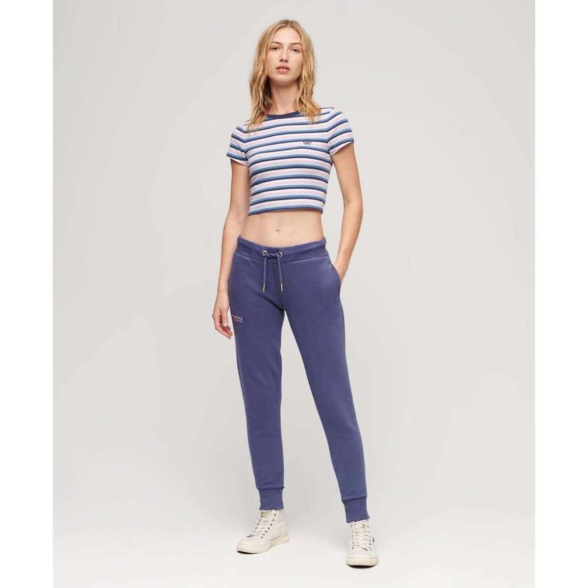 Pantalon de survêtement Essential Logo bleu marine matelot, SUPERDRY