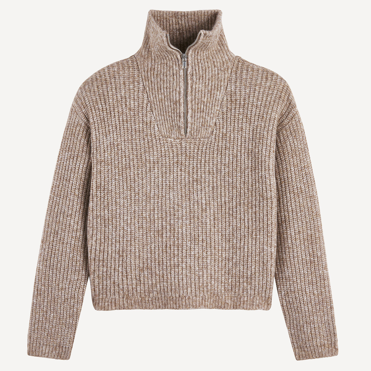 Half Zip Jumper in Chunky Knit 90000209, LA REDOUTE COLLECTIONS