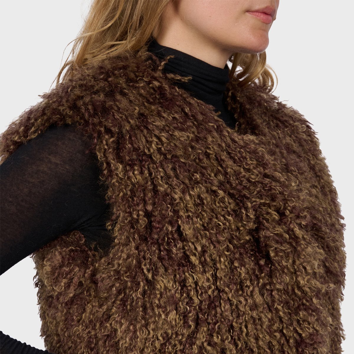 Gilet sans manches à coupe classique BETH bronze, OAKWOOD