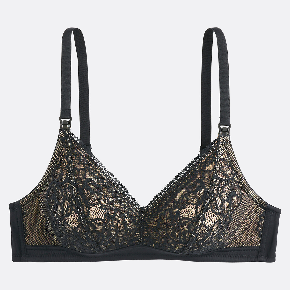Still-BH, Spitze und Mikrofaser schwarz/nude , LA REDOUTE COLLECTIONS