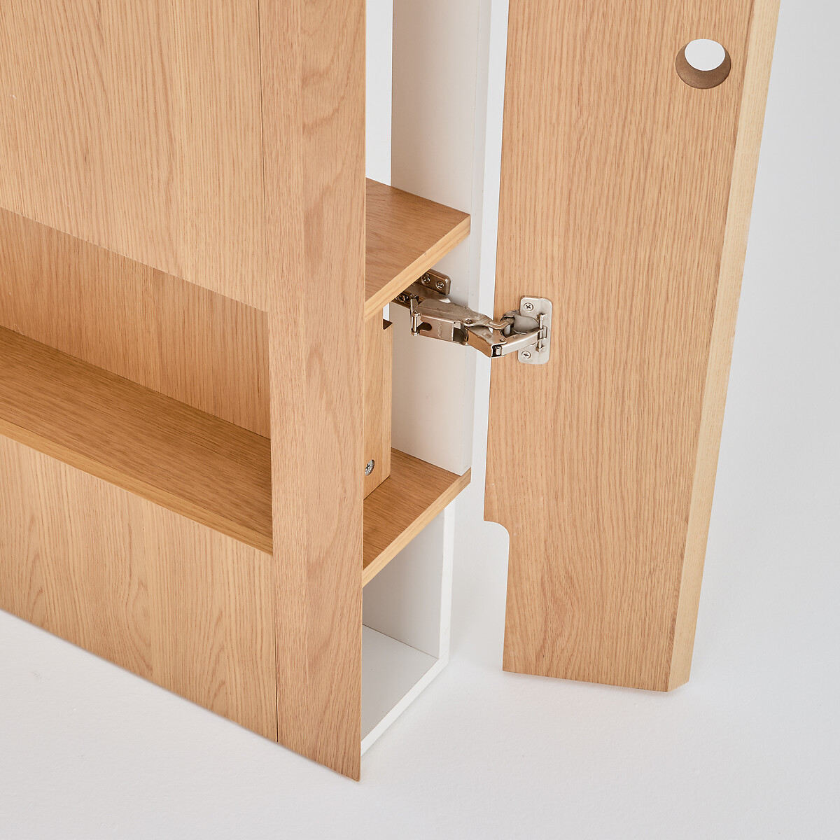 Tv-meubel voor wandmontage, eiken fineer, met 1 nis, LASTER eikkleur, LA REDOUTE INTERIEURS
