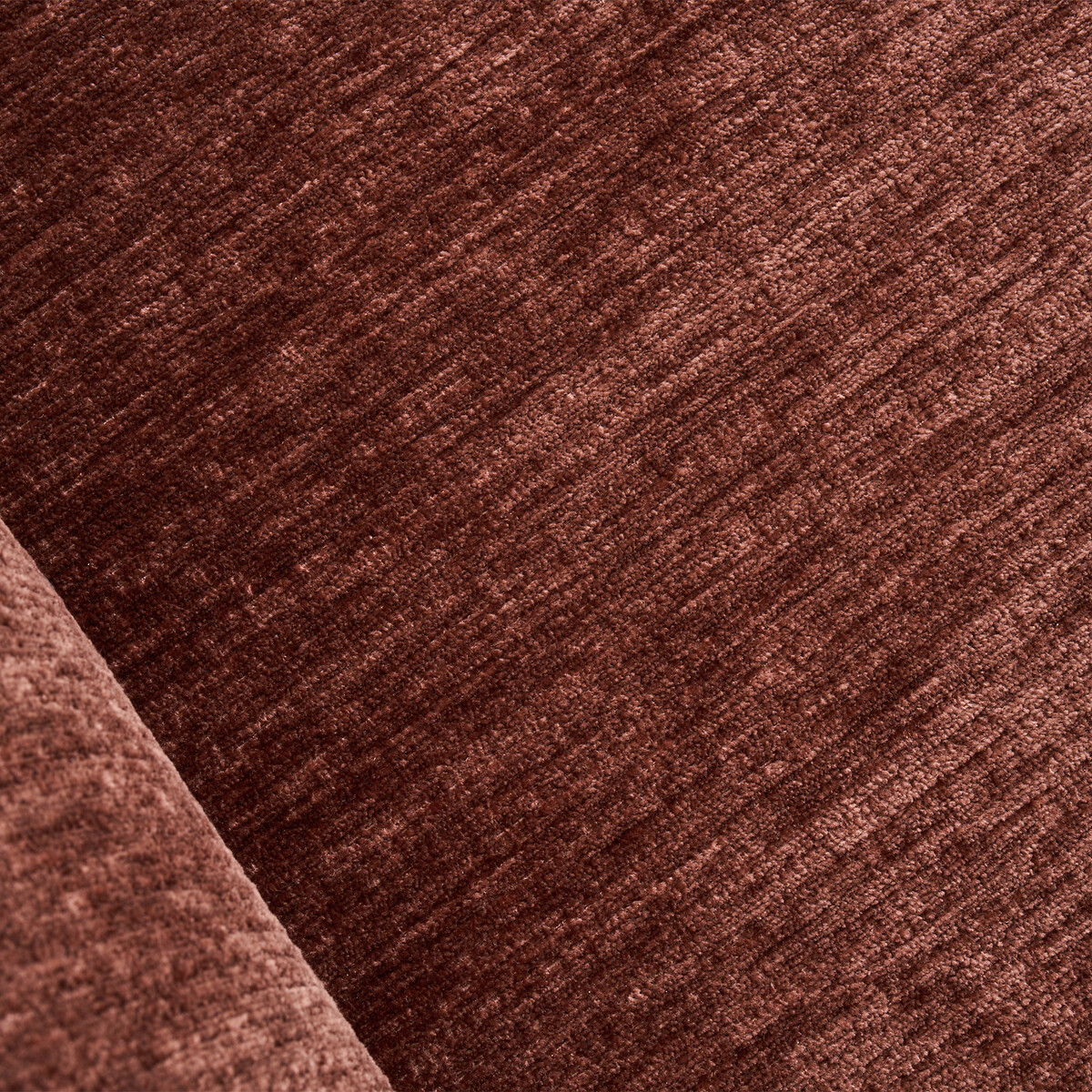 Sillón giratorio de terciopelo texturado y chapa de nogal, ROSEO rosa viejo , AM.PM
