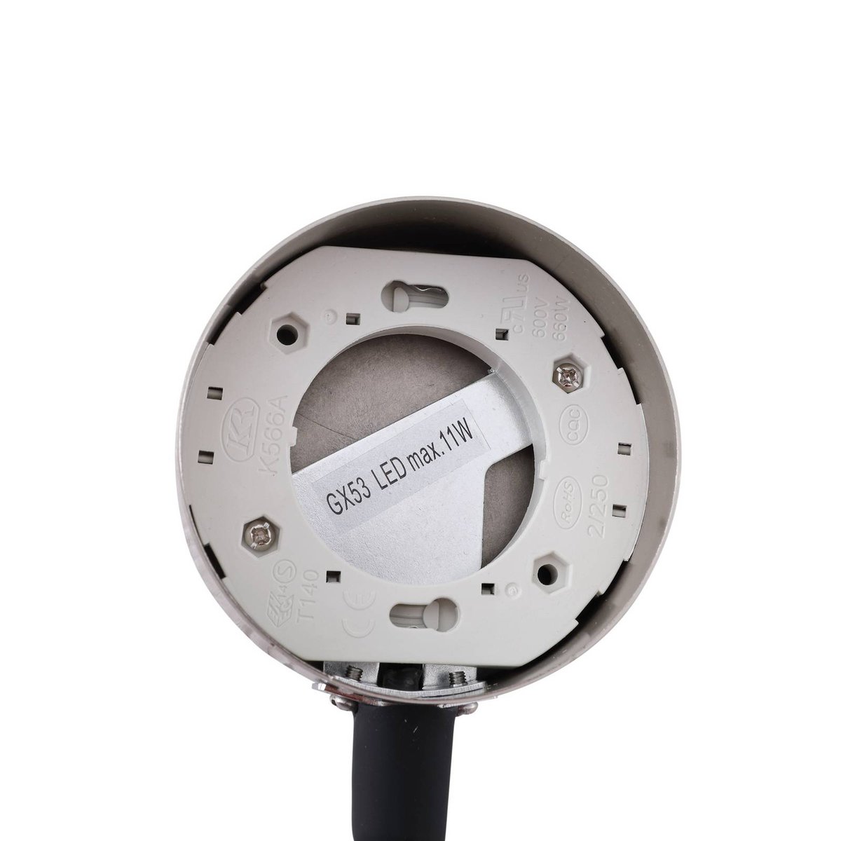 Lampe à pince en métal moderne, Jyla nickel mat, noir, LINDBY