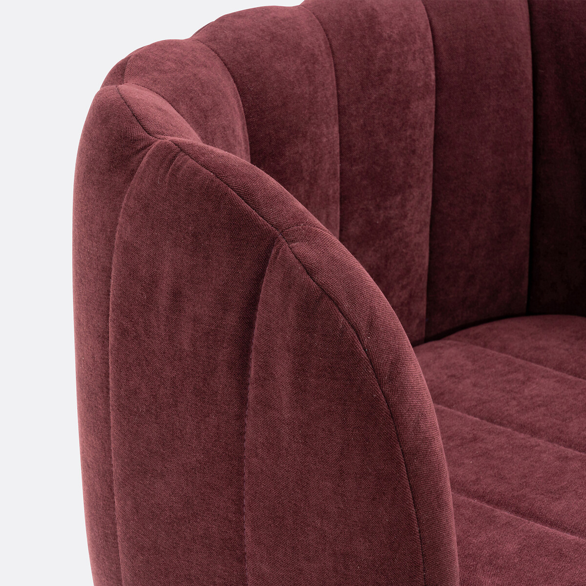Fauteuil de table velours, Douna bordeaux, LA REDOUTE INTERIEURS