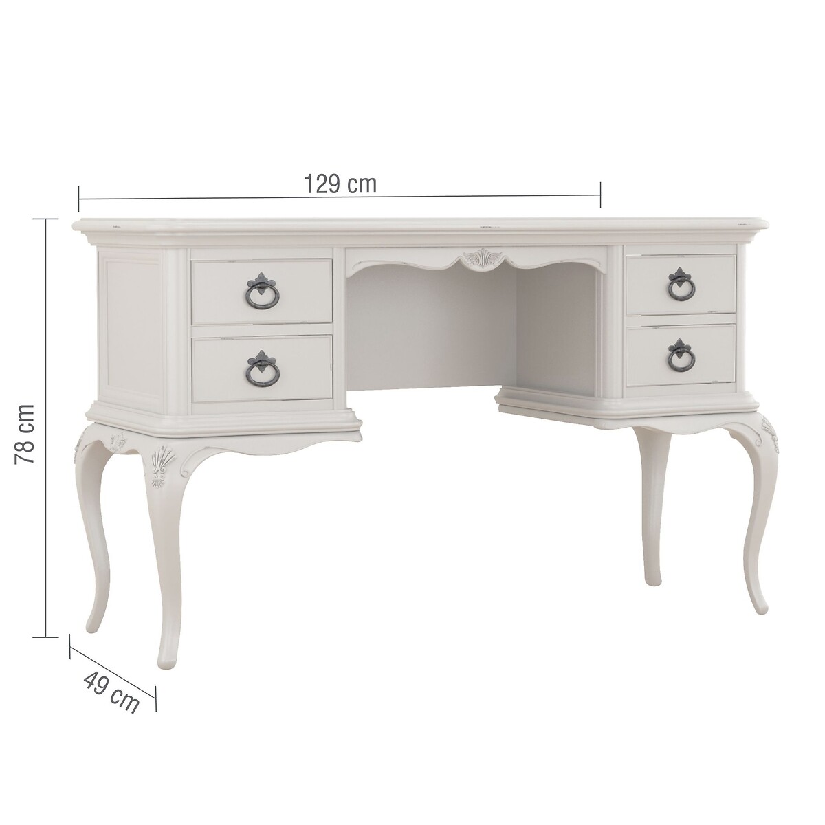 Etienne French-Vintage Dressing Table grey white , WILLIS & GAMBIER